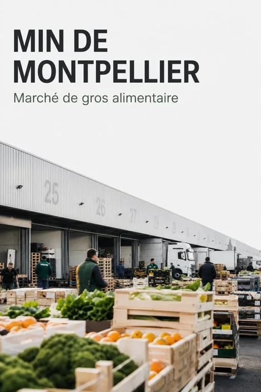 MIN Montpellier, vue d’ensemble du marché de gros alimentaire à Montpellier
